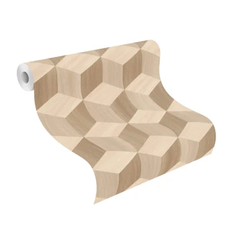 Papier peint intissé Rasch, papier peint à motifs Salsa beige clair 
