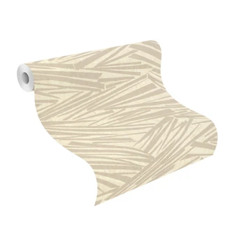 gestreept behang, vliesbehang Sky Lounge beige metallic 