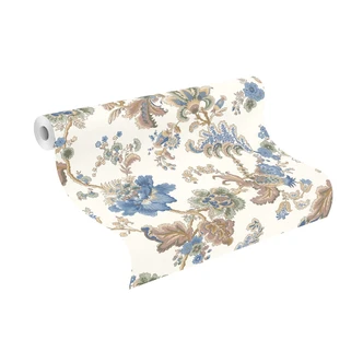 Rasch papier peint intissé, papier peint à motifs Sophia blanc crème 