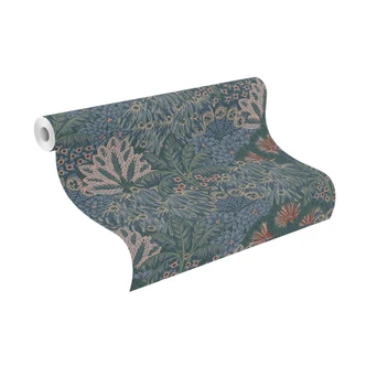 Rasch papier peint intissé, papier peint à motifs Sophia bleu gris 