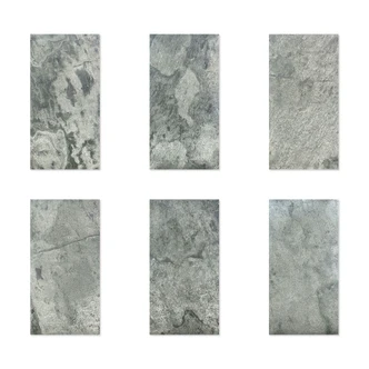 Echtstein - 3D Wandpaneel, Set aus 6 Natursteinplatten als luxuriöse Wandverkleidung - Glimmerschiefer Silber Echtstein - 3D Wandpaneel, Set aus 6 Natursteinplatten als luxuriöse Wandverkleidung - Glimmerschiefer Silber