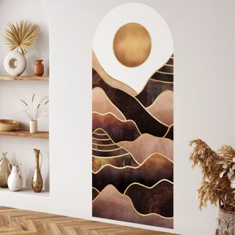 Sticker mural Arc de cercle Panneau mural Coucher de soleil - Fredriksson - étroit Sticker mural Arc de cercle Panneau mural Coucher de soleil - Fredriksson - étroit