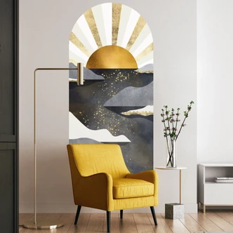 Adesivo murale ad arco pannello murale alba dorata - SpaceFrog Designs - narrow Adesivo murale ad arco pannello murale alba dorata - SpaceFrog Designs - narrow