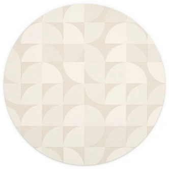 Papier peint photo demi-cercles style rétro - Bloomery Decor - rond - adhésif/non tissé 