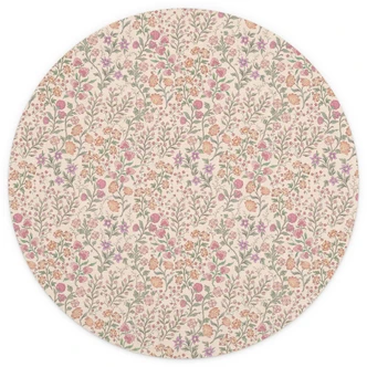 Papel pintado Flores de prado vintage - Beige - Decoración Floral - Redondo - Autoadhesivo/no tejido Papel pintado Flores de prado vintage - Beige - Decoración Floral - Redondo - Autoadhesivo/no tejido