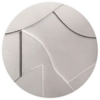 Muurschildering Abstracte structuren in zacht beige - Böhmer - Rond - vliesbehang/zelfklevend vliesbehang 