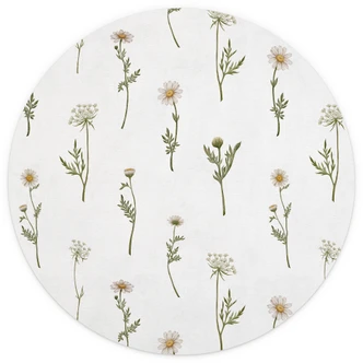 Fototapete Wiesenromantik mit Feldblumen - Kikki Belle - Rund - Selbstklebend/Vlies 