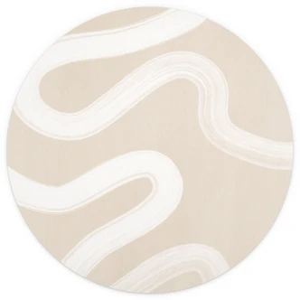 Wall Mural One Line Art - Gentle current - Ristova - Round - non self-adhesive/self-adhesive wallpapers 