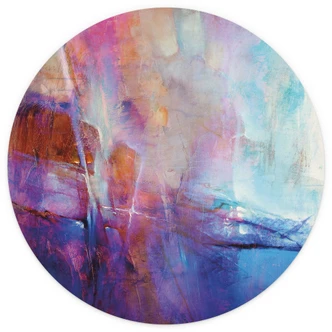 Fototapete Vliestapete Abstrakte Küstenlinie in Violett - Schmucker - Rund - Selbstklebend/Vlies 