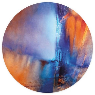 Fototapete Kontrast aus Eis und Glut - Schmucker - Rund - Selbstklebend/Vlies 