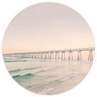 Fototapete Seebrücke über dem Meer - Sisi & Seb - Rund - Selbstklebend/Vlies 