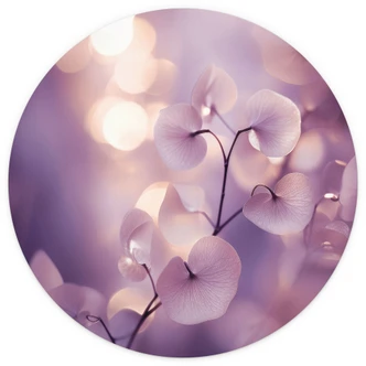 Wall Mural Delicate Orchid in Purple | Romantic Floral Wallpaper - Treechild - Round - self-adhesive/non-woven 