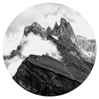 Sticker Mural Vue sur les Alpes - Paysage de montagne des Dolomites 