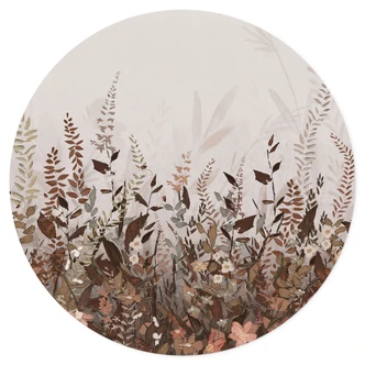 Wandtattoo Blumenwiese Vintage - Lane - Rund 