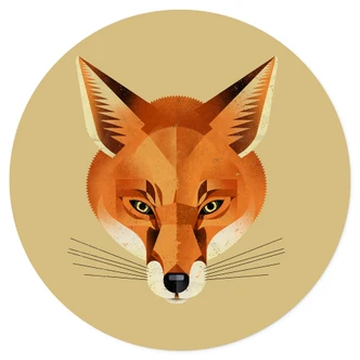 Muursticker Braun - Vos Muursticker Braun - Vos