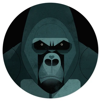 Muursticker Gorilla - Braun Muursticker Gorilla - Braun