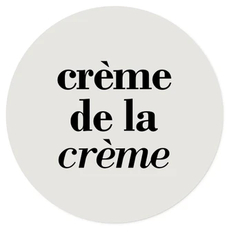 Spruch Wandtattoo Crème de la crème - Rund 