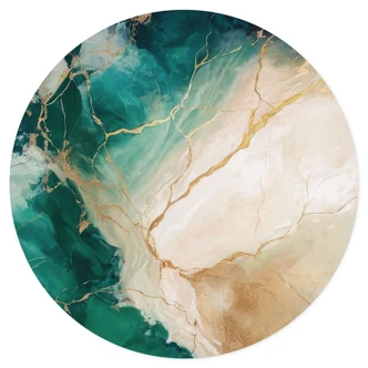 Wallsticker Havets elegans - Gyllene strömmar - Alpenglow Workshop - Rund 