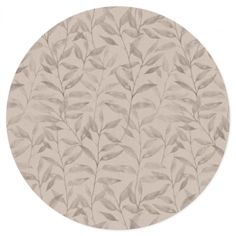 Wandtattoo Zarte Aquarell-Blätter - Soft Grau - Bloomery Decor - Rund 