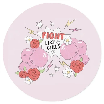 Fight Like Girls - Naklejka na ścianę Feminist Power 