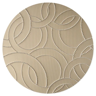 Muursticker Abstracte ringen beige - Grande - Rond 