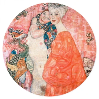 Wandtattoo Klimt - Die Freundinnen - Rund 