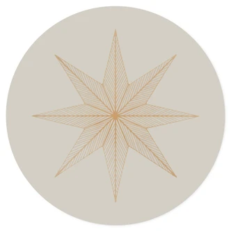 Wallsticker Geometrisk guldstjärna - Magnusson - Rund Wallsticker Geometrisk guldstjärna - Magnusson - Rund