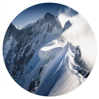 Mont Blanc-toppmötet Wallsticker - Nienartowicz - Rund Mont Blanc-toppmötet Wallsticker - Nienartowicz - Rund