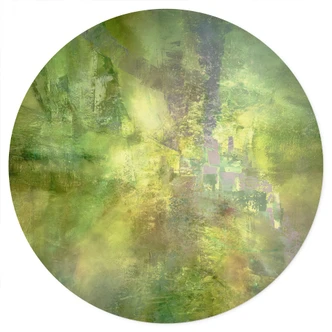 Wandtattoo Farbenspiel aus Goldgrün - Schmucker - Rund 