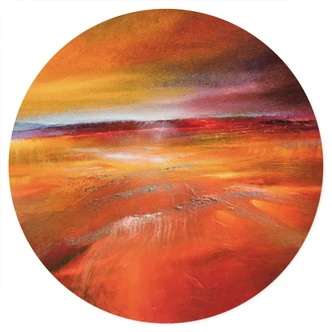 Wandtattoo Herbstlandschaft im Abendlicht - Schmucker - Rund 