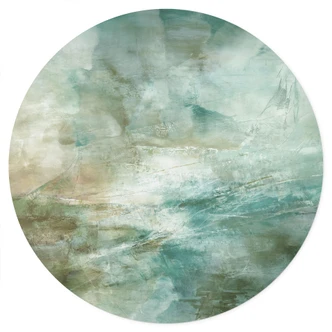 Wandtattoo Salbeigrünes Nebellicht - Schmucker - Rund 