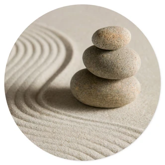 Wandtattoo Stone in Sand 2 - Rund Wandtattoo Stone in Sand 2 - Rund