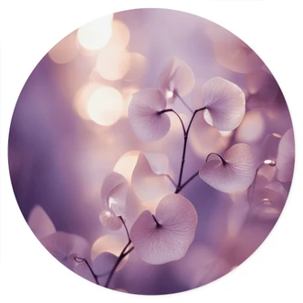 Muursticker met orchideeën in paars - Treechild - Rond 