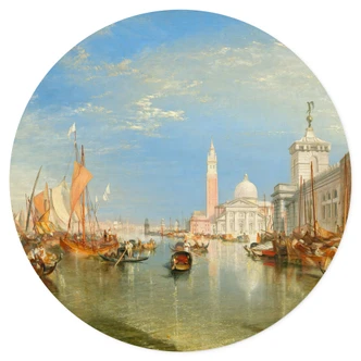 Wandtattoo Turner - Venedig, Dogana und S. Giorgio Maggiore - Rund 