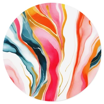 Adesivo murale Astratto di marmorizzazione colorata - Gokhale 