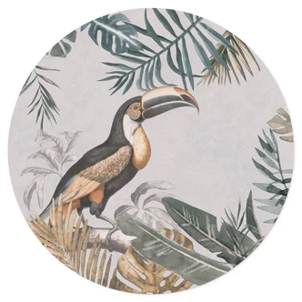 Muursticker Tropisch bos met toekan - Haase Muursticker Tropisch bos met toekan - Haase