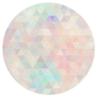 Vinilo decorativo Triángulos de mosaico de colores - Jaszke - Redondo 