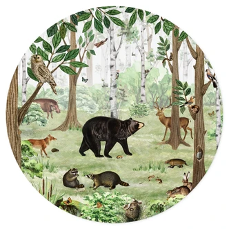 Wallsticker Kikki Belle - Skog sökbild - Rund Wallsticker Kikki Belle - Skog sökbild - Rund