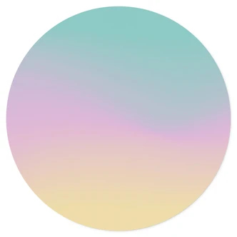 Vinilo decorativo Ombre - Cielo colorido pastel - Redondo 