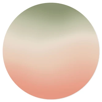 Wandtattoo Ombre - Wassermelone - Rund 