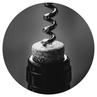 Sticker Mural Vin avec tire-bouchon - Pictufy Studio 