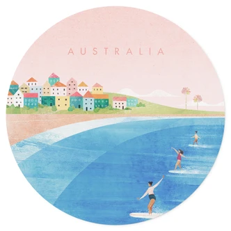 Sticker Mural Surf sur la côte australienne - Rivers 