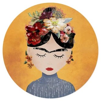 Wandtattoo Treechild - Blumige Frida - Rund 