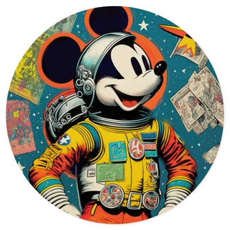 Adesivo murale Treechild - Astronaut Mickey 