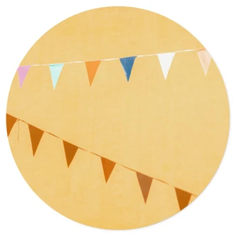 Wandtattoo Mexikanische Flaggen Rund - Zwart 