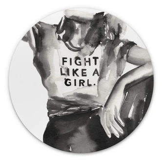 Alu-Dibond Wall Circle Verbaan - Fight like a Girl 