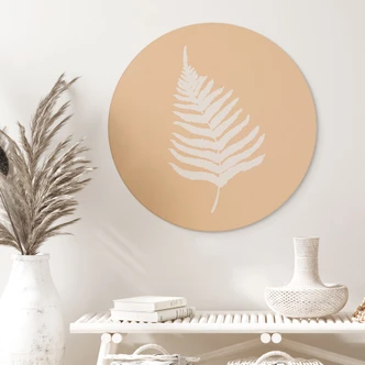 Wandcirkel Silhouet van varenblad - 1X Studio 