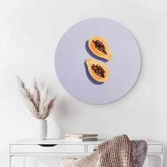 Alu-Dibond 1X Studio - Papaya - Rund 