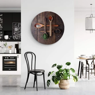 Alu-Dibond Aleksandrova - Gewürz Variationen - Rund 