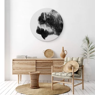 Alu-Dibond Angyalosi - Bison - Rund 